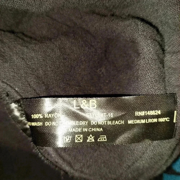 L&B Lucky & Blessed Black Southwest Print Western Style Dress Small - Picture 8 of 8